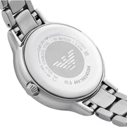 Emporio Armani Cleo Crystals Mother Of Pearl Dial Silver Steel Strap Watch For Women - AR11484