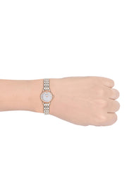 Emporio Armani Gianni Mother of Pearl Dial Two Tone Steel Strap Watch For Women - AR1764