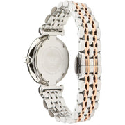 Emporio Armani Gianni T-Bar Mother of Pearl Dial Two Tone Steel Strap Watch For Women - AR1987