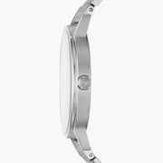 Emporio Armani Kappa Quartz White Dial Silver Steel Strap Watch For Men - AR80014
