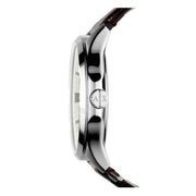 Armani Exchange Whitman Silver Dial Brown Leather Strap Watch For Men - AX2100