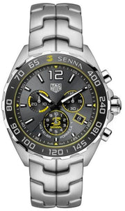 Tag Heuer Formula 1 Ayrton Senna Special Edition Grey Dial Silver Steel Strap Watch for Men - CAZ101AF.BA0637