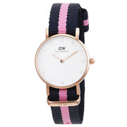 Daniel Wellington Classy Winchester White Dial Two Tone NATO Strap Watch For Women - DW00100065