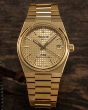 Tissot PRX Powermatic 80 Gold Dial Gold Steel Strap Watch for Men - T137.207.33.021.00