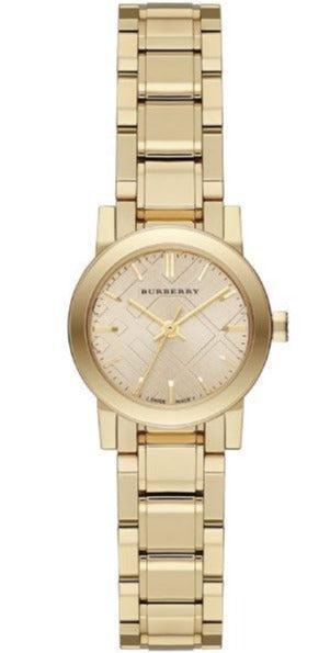 Burberry The City Gold Dial Gold Steel Strap Watch for Women - BU9227