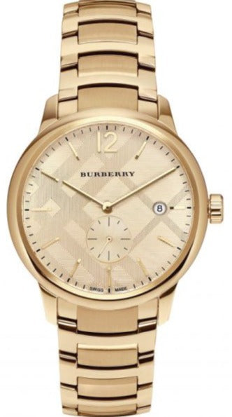 Burberry The Classic Gold Dial Gold Steel Strap Watch for Men - BU10006