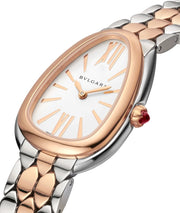 Bvlgari Serpenti Seduttori White Dial Two Tone Steel Strap Watch for Women - SERPENTI103277