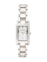 Burberry Heritage Quartz White Dial Silver Steel Strap Watch For Women - BU9600