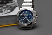 Breitling Chronomat B01 42mm Blue Dial Silver Steel Strap Watch for Men - AB0134101C1A1