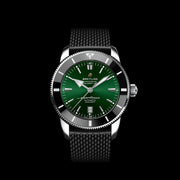 Breitling Superocean Heritage B20 Automatic 46 Green Dial Black Mesh Bracelet Watch for Men - AB2020121L1S1