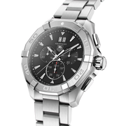 Tag Heuer Aquaracer Chronograph Black Dial Silver Steel Strap Watch for Men - CAY1110.BA0927