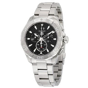 Tag Heuer Aquaracer Chronograph Black Dial Silver Steel Strap Watch for Men - CAY1110.BA0927
