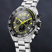 Tag Heuer Formula 1 Chronograph Grey Dial Silver Steel Strap Watch for Men - CAZ101AG.BA0842