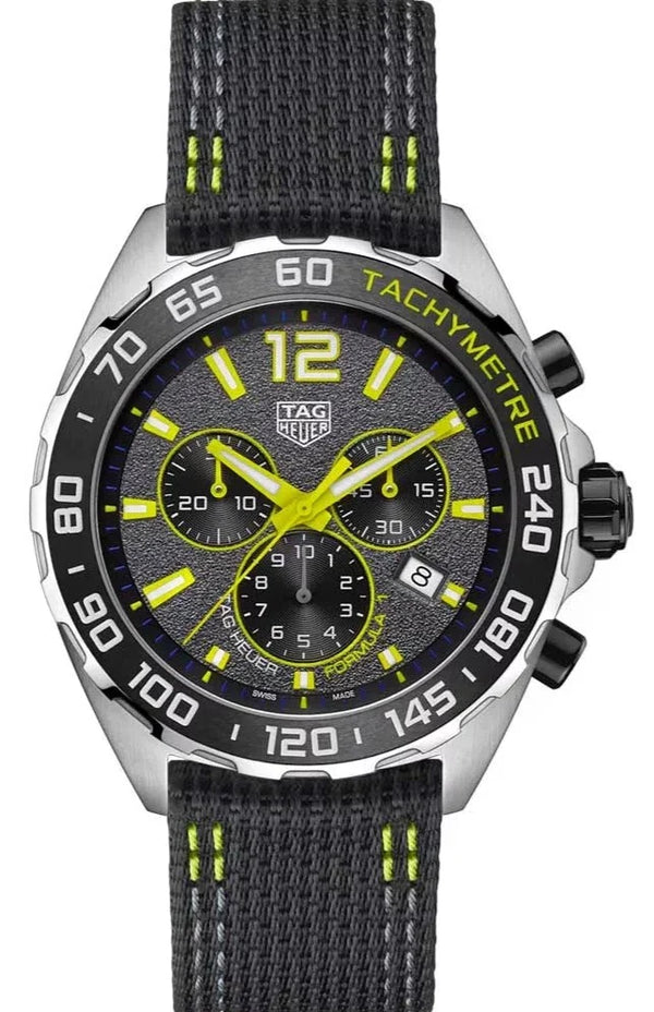 Tag Heuer Formula 1 Chronograph Grey Dial Black Nylon Strap Watch for Men - CAZ101AG.FC8304