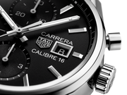 Tag Heuer Carrera Automatic Chronograph Black Dial Silver Steel Strap Watch for Men - CBK2110.BA0715