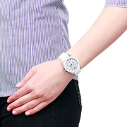Fossil Ceramic White Dial White Ceramic Strap Watch for Women - CE1002