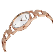 Calvin Klein Dainty Diamonds Silver Dial Rose Gold Steel Strap Watch for Women - K7L2364T