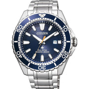 Citizen Promaster Marine Blue Dial Silver Steel Strap Watch For Men - BN0191-80L