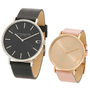 Coach Perry Rose Gold Dial Pink Leather Strap Watch for Women - 14503332-C
