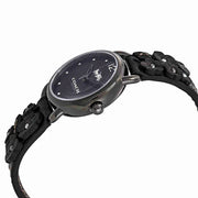 Coach Delancey Black Dial Black Leather Strap Watch For Women - 14502816