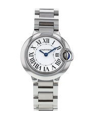 Cartier Ballon Bleu De Cartier White Dial Silver Steel Strap Watch for Women - W69010Z4