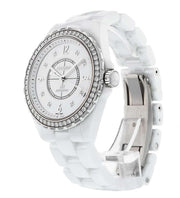 Chanel J12 Quartz Diamonds White Dial White Steel Strap Watch for Women - J12 H3110