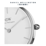 Daniel Wellington Classic Petite Reading White Dial Black Leather Strap Watch For Women - DW00100185