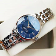 Tissot Chemin Des Tourelles Powermatic 80 Lady Blue Dial Silver Steel Strap Watch For Women - T099.207.11.048.00