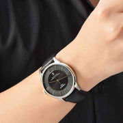 Tissot Chemin Des Tourelles Powermatic 80 Black Dial Black Leather Strap Watch For Men - T099.407.16.058.00