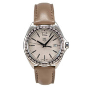 Tag Heuer Formula 1 Quartz Mother of Pearl Dial Brown Leather Strap Watch for Women - WBJ131A.FC8255