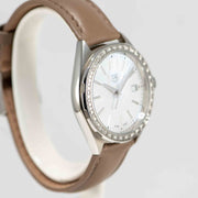 Tag Heuer Formula 1 Quartz Mother of Pearl Dial Brown Leather Strap Watch for Women - WBJ131A.FC8255