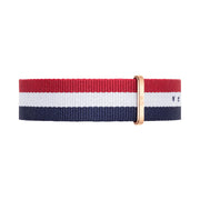 Daniel Wellington Classic Cambridge White Dial Two Tone NATO Strap Watch For Men - DW00100003