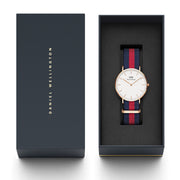 Daniel Wellington Classic Oxford White Dial Two Tone NATO Strap Watch For Women - DW00100029