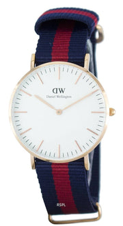 Daniel Wellington Classic Oxford White Dial Two Tone NATO Strap Watch For Women - DW00100029