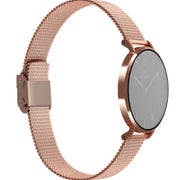 Daniel Wellington Classic Melrose Black Dial Rose Gold Mesh Bracelet Watch For Women - DW00100161