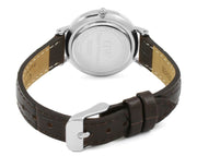 Daniel Wellington Classic Petite York White Dial Brown Leather Strap Watch For Women - DW00100244
