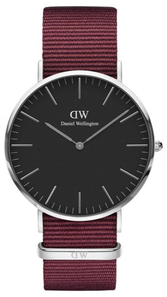 Daniel Wellington Classic Roselyn Black Dial Red NATO Strap Dial Watch For Women - DW00100270