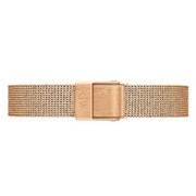 Daniel Wellington Petite Pressed Melrose Black Dial Rose Gold Mesh Strap Watch For Women - DW00100440
