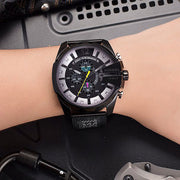 Diesel Mega Chief Chronograph Black Dial Black Mesh Bracelet Watch For Men - DZ4514