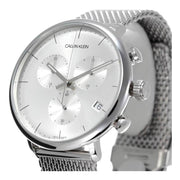 Calvin Klein High Noon Silver Dial Silver Mesh Bracelet Watch for Men - K8M27126
