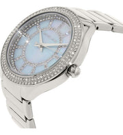 Michael Kors Kerry Mother of Pearl Dial Silver Stainless Steel Strap Watch for Women - MK3395
