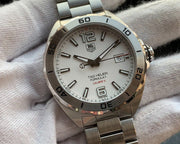 Tag Heuer Formula 1 Calibre 5 Automatic White Dial Silver Steel Strap Watch for Men - WAZ2114.BA0875