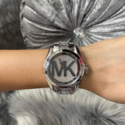 Michael Kors Bradshaw Silver Dial Silver Stainless Steel Strap Watch for Women - MK6486