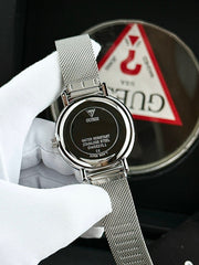 Guess Iconic Quartz Silver Dial Silver Mesh Bracelet Watch For Women - GW0527L1