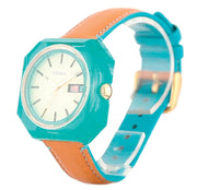 Fossil Candy White Dial Brown Leather Strap Watch for Men - ES3536