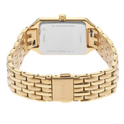 Fossil Raquel Three Hand Date White Dial Gold Steel Strap Watch For Women - ES5220