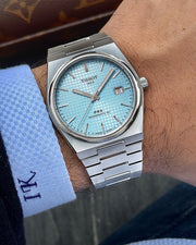 Tissot PRX Powermatic 80 Ice Blue Dial Silver Steel Strap Watch for Men - T137.207.11.351.00