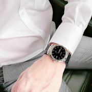 Salvatore Ferragamo F-80 Classic Black Dial Black Leather Strap  Watch for Men - SFDT00219