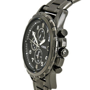 Fossil Dean Chronograph Black Dial Black Steel Strap Watch for Men - FS4721