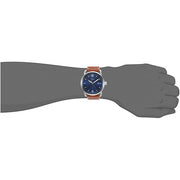 Fossil Commuter Blue Dial Blue Leather Strap Watch for Men - FS5325